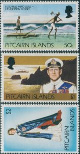 Pitcairn Islands 1977 SG182-184 Logs Bay QEII MNH