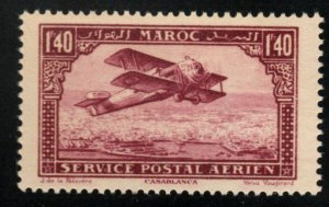 French Morocco Scott C8 MNH** 1927 Airmail Biplane