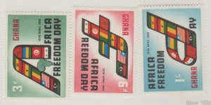 Ghana Scott #75-76-77 Stamp - Mint NH Set