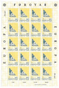 FAROE ISLANDS, 43-44, MNH, SHEETS OF 20, EUROPA