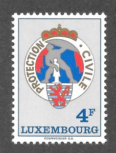 Luxembourg Scott 565 MNHOG - 1975 Civil Defense Issue - SCV $0.60