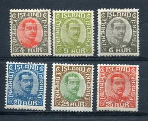 Iceland 1920-1 Accumulation MH King Christian X  CV 61 Euro