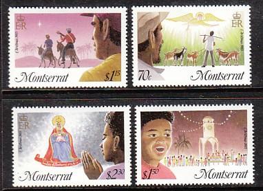 Montserrat Christmas 588-591 MNH VF