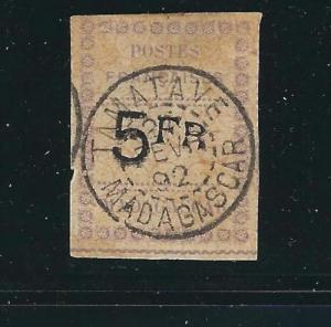 Madagascar 13 Y&T 13 SOTN Tamatave Cds Fine Rare 1891 SCV 1250.00