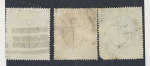 3x Great Britain High Value Stamps #139-2'6 #140-5' & #141-10' CC GV = $400.00