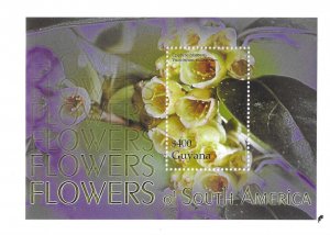 Guyana 2005 Flowers S/S Sc 3891 MNH C5