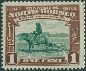 Malaysia North Borneo 1939 SG303 1c Buffalo Transport MLH