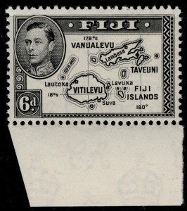 FIJI GVI SG261b, 6d black, NH MINT. PERF 12.