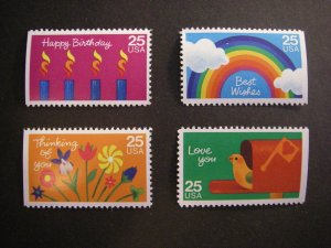 Scott 2395-98, 25c Special Occasions, MNH Booklet singles