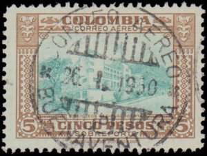 Colombia #C160-C163, Incomplete Set(4), High Values, 1948, Used