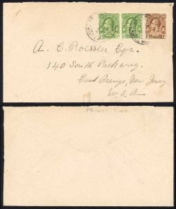 Turks and Caicos SG163 x 2 and SG164 on cover