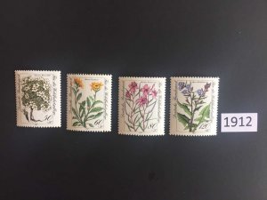 $1 World MNH Stamps (1912), Germany 1973 Flowers set of 4 MNH