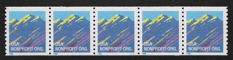 UNITED STATES SC# 2904  PL#S111 STRIP/5 FVF/MNH
