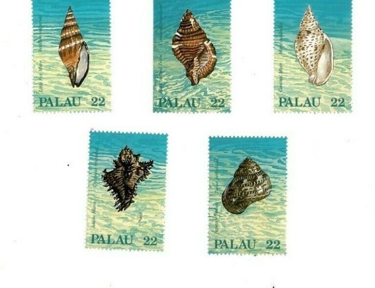 Palau - 1987 - Sea Shells - Set of 5 Stamps - Scott #150-4 - MNH