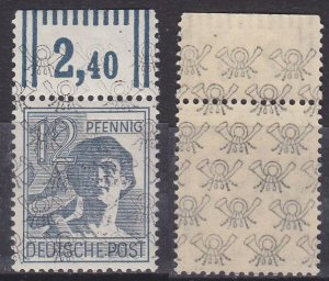 GERMANY Alliiert AmBri [1948] MiNr 0040 II DD I ( **/mnh ) [01] Aufruck vorne...