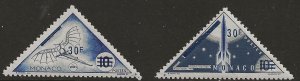 Monaco 378/388  1956  set 2  fvf mint hinged