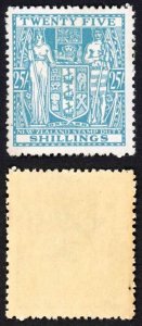 New Zealand SGF204 25/- Greenish Blue (wmk Upright) Fine U/M Cat 850 pounds