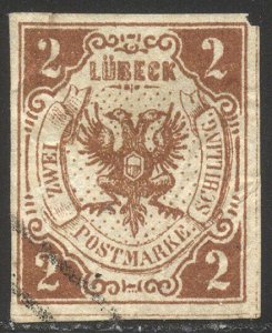 Lubeck 3 Mi 3 Used Fine 1859 SCV $240.00