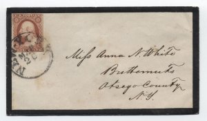 1857 New York City #11 mourning cover and letter [h.4664]