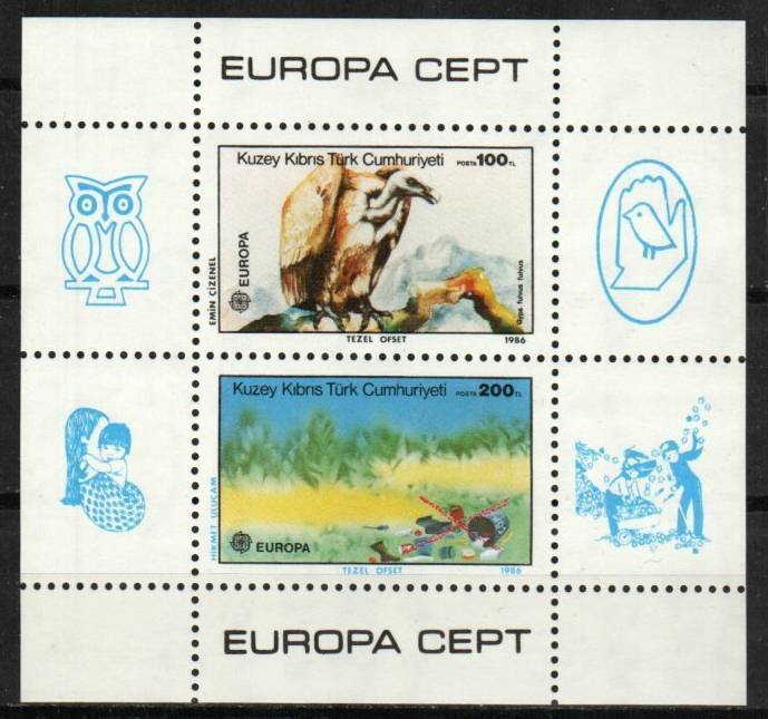 Turkish Cyprus Stamp 181  - 86 Europa