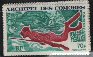 COMORO ISLANDS, C44, MNH, 1972, UNDERWATER SPEAR-FISHING