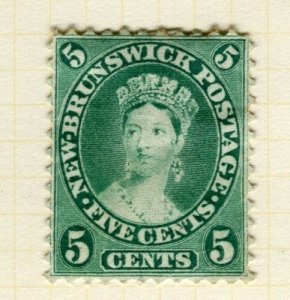 CANADA; NEW BRUNSWICK 1860s early classic QV issue Mint hinged 5c. value 