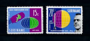 [97151] Surinam Suriname 1961 Space Travel Weltraum Airmail Set Dark Blue MNH