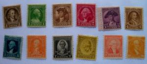 Washington Bi-Cen Issue 704-715 Mint