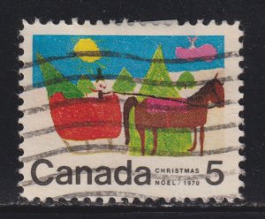 Canada 520 Horse Drawn Sleigh 5¢ 1970