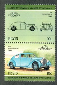 Nevis #290 Classic Cars MNH pair