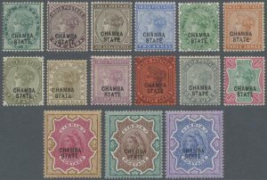 MOMEN: INDIA CHAMBA SG #1/21 MINT OG H/3NH(2r,3r,5r £625) £750++ LOT #62256