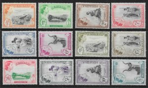 SWAZILAND SG53/64 1956 DEFINITIVE SET MTD MINT 