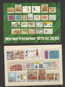 Norway 1975 year set with folder  MNH Sc.# 647 - 668