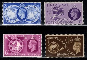 Great Britain Scott 276-279 MH* 1949 UPU set