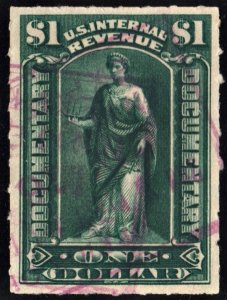 R173 $1.00 Documentary Stamp (1898) Used