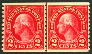 U.S. #599 MINT PAIR OG NH