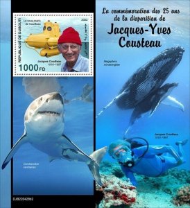 2022/08 - DJIBOUTI  - JACQUES YVES COUSTEAU II             1V    MNH **