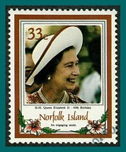 Norfolk Island 1986 QEII, 33c used #386,SG390