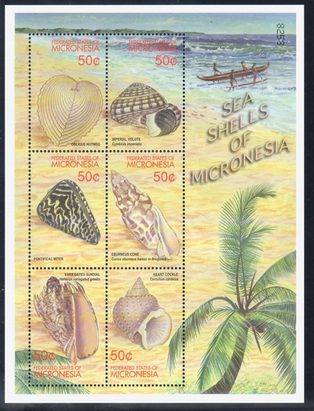 MICRONESIA Sc 457-60 NH 2MINISHEETS+2S/S OF 2001 - SEA LIFE - (JO23)