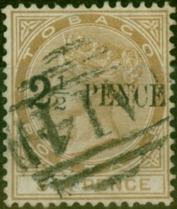 Tobago 1883 2 1/2d on 6d Stone SG13 Fine Used