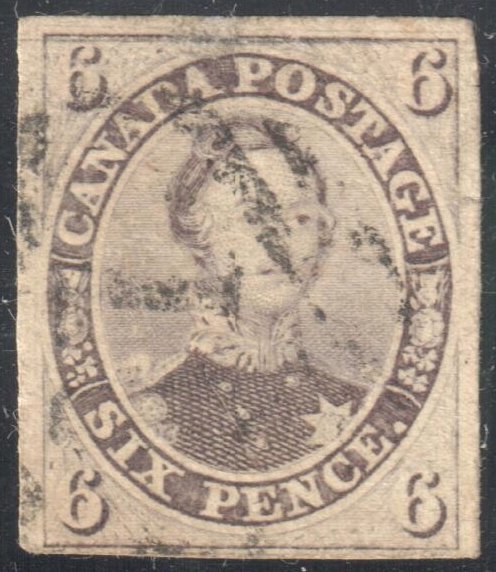 Canada #10 VF-XF Used Imperf C$9000.00