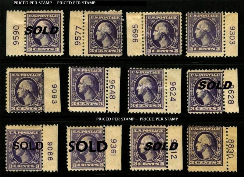 1918 Sc 530 MHR plate number U-PIK  priced each