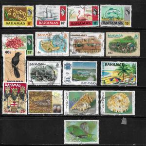 COLLECTION LOT OF 57 BAHAMAS STAMPS 1921+ 2 SCAN CV+$42