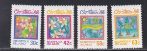 Norfolk Island # 440-443, Christmas - Children's Art, Mint NH, 1/2 Cat.