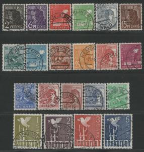 Germany AM Post Scott # 557 - 577, used, cpl. set incl. # 571a