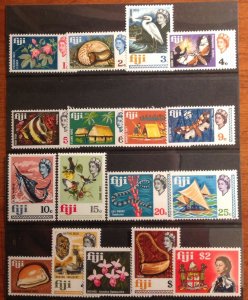 FIJI 1969 DEFINITIVE SET SG 391/407 UNMOUNTED MINT