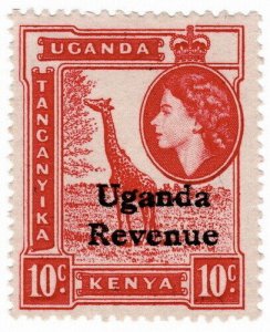 (I.B) KUT Revenue : Uganda Duty 10c (1954)