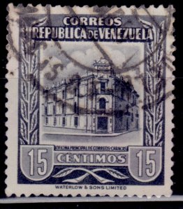 Venezuela, 1953, Caracas Central Post Office, 15c, SW#962, used