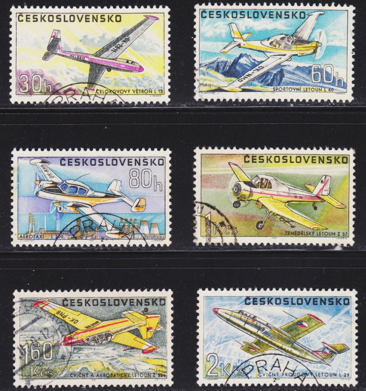 Czechoslovakia Scott C66-71 complete set F to VF used.