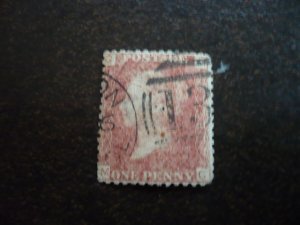 Stamps - Great Britain - Scott# 33 - Used Penny Red